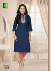 Crayons H Dot By Hirwa Straight With Embroidery Kurtis Wholesale Clothing Suppliers In India